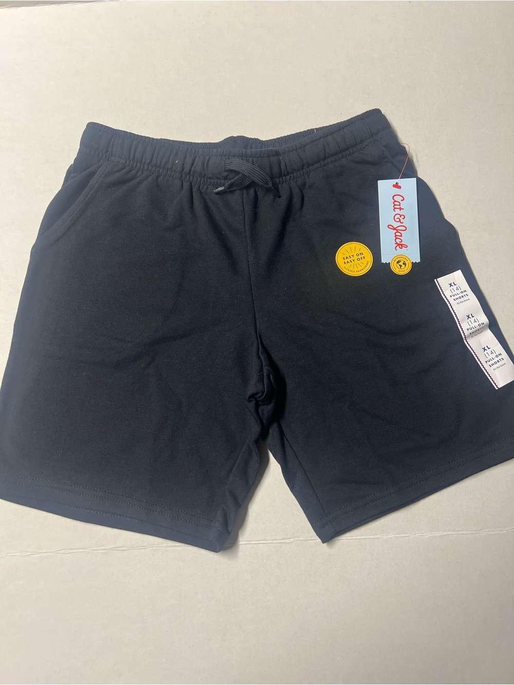 Cat & Jack Black Kid’s Stretch Drawstring Shorts with Pockets Size XL(14)
